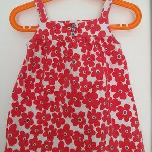 Mini Boden red and white floral dress